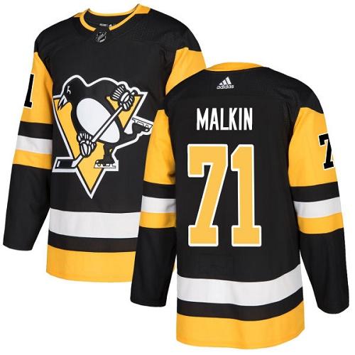 Personalized Youth Pittsburgh Penguins #71 Evgeni Malkin Black Home Authentic Stitched NHL Jersey
