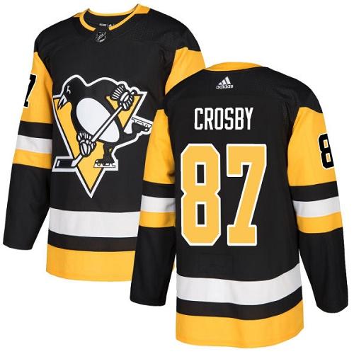 Personalized Youth Pittsburgh Penguins #87 Sidney Crosby Black Home Authentic Stitched NHL Jersey