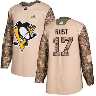 Personalized Youth Pittsburgh Penguins #17 Bryan Rust Camo Authentic 2017 Veterans Day Stitched NHL Jersey