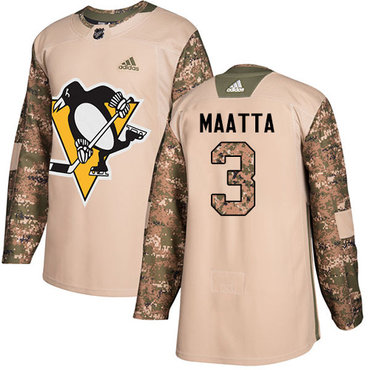 Personalized Youth Pittsburgh Penguins #3 Olli Maatta Camo Authentic 2017 Veterans Day Stitched NHL Jersey