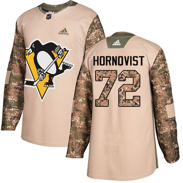 Personalized Youth Pittsburgh Penguins #72 Patric Hornqvist Camo Authentic 2017 Veterans Day Stitched NHL Jersey