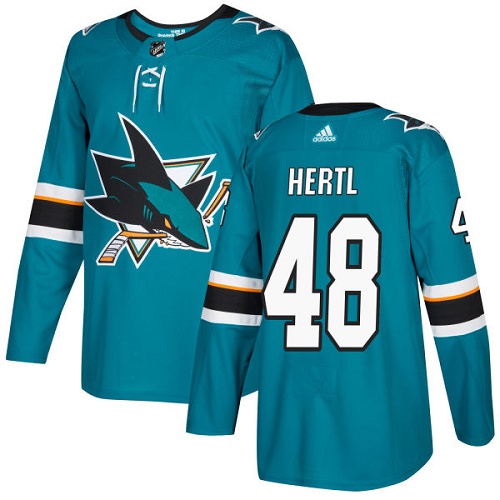 Personalized Youth San Jose Sharks #48 Tomas Hertl Teal Home Authentic Stitched NHL Jersey
