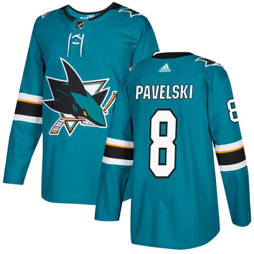 Personalized Youth San Jose Sharks #8 Joe Pavelski Teal Home Authentic Stitched NHL Jersey