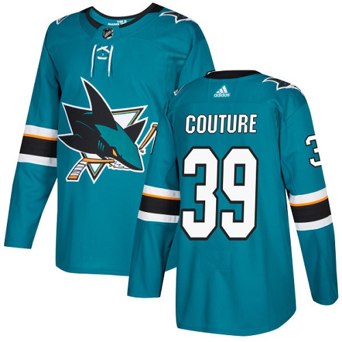 Personalized Youth San Jose Sharks #39 Logan Couture Teal Home Authentic Stitched NHL Jersey
