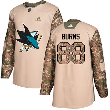 Personalized Youth San Jose Sharks #88 Brent Burns Camo Authentic 2017 Veterans Day Stitched NHL Jersey