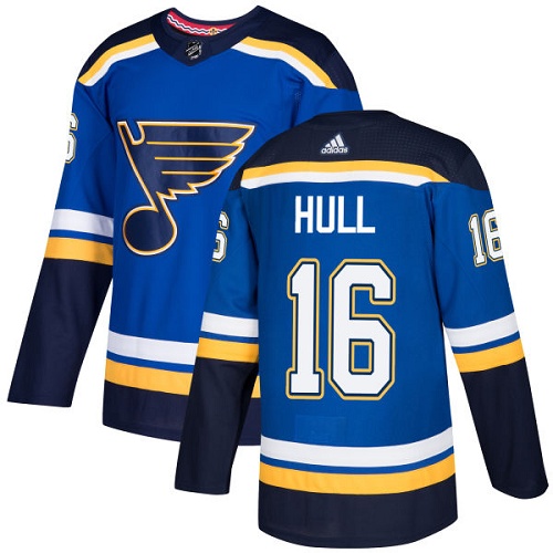 Personalized Youth St. Louis Blues #16 Brett Hull Blue Home Authentic Stitched NHL Jersey