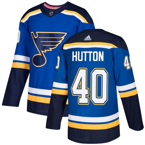 Personalized Youth St. Louis Blues #40 Carter Hutton Blue Home Authentic Stitched NHL Jersey