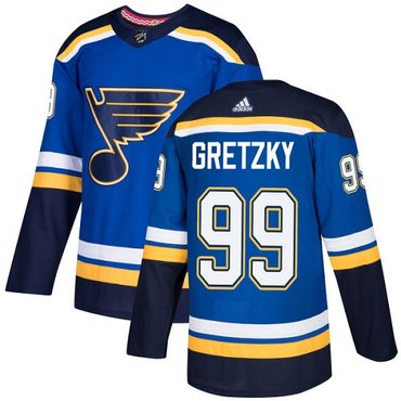Personalized Youth St. Louis Blues #99 Wayne Gretzky Blue Home Authentic Stitched NHL Jersey