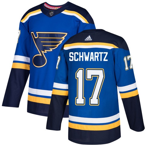 Personalized Youth St. Louis Blues #17 Jaden Schwartz Blue Home Authentic Stitched NHL Jersey