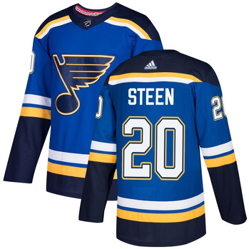 Personalized Youth St. Louis Blues #20 Alexander Steen Blue Home Authentic Stitched NHL Jersey