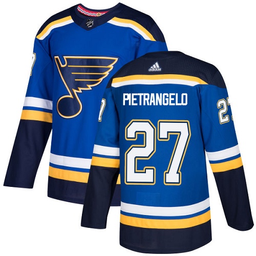 Personalized Youth St. Louis Blues #27 Alex Pietrangelo Blue Home Authentic Stitched NHL Jersey