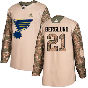 Personalized Youth St. Louis Blues #21 Patrik Berglund Camo Authentic 2017 Veterans Day Stitched NHL Jersey