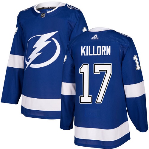 Personalized Youth Tampa Bay Lightning #17 Alex Killorn Blue Home Authentic Stitched NHL Jersey