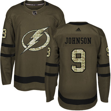 Personalized Youth Tampa Bay Lightning #9 Tyler Johnson Green Salute to Service Stitched NHL Jersey