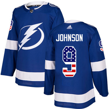 Personalized Youth Tampa Bay Lightning #9 Tyler Johnson Blue Home Authentic USA Flag Stitched NHL Jersey