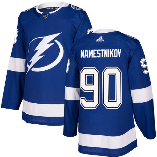 Personalized Youth Tampa Bay Lightning #90 Vladislav Namestnikov Blue Home Authentic Stitched NHL Jersey