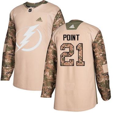 Personalized Youth Tampa Bay Lightning #21 Brayden Point Camo Authentic 2017 Veterans Day Stitched NHL Jersey