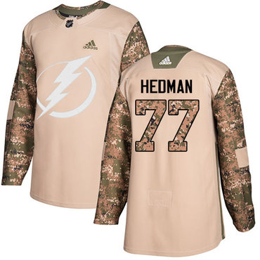 Personalized Youth Tampa Bay Lightning #77 Victor Hedman Camo Authentic 2017 Veterans Day Stitched NHL Jersey