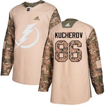 Personalized Youth Tampa Bay Lightning #86 Nikita Kucherov Camo Authentic 2017 Veterans Day Stitched NHL Jersey