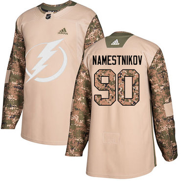Personalized Youth Tampa Bay Lightning #90 Vladislav Namestnikov Camo Authentic 2017 Veterans Day Stitched NHL Jersey