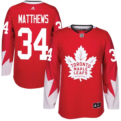 Personalized Youth Toronto Maple Leafs #34 Auston Matthews Red Alternate Stitched NHL Jersey