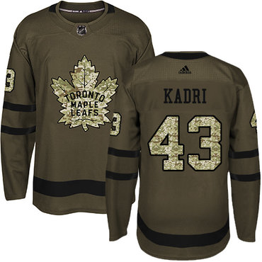 Personalized Youth Toronto Maple Leafs #43 Nazem Kadri Green Salute to Service Stitched NHL Jersey