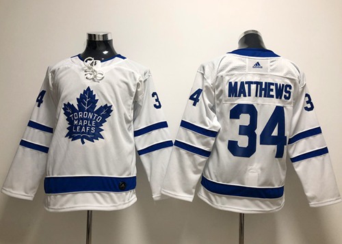 Personalized Youth Toronto Maple Leafs #34 Auston Matthews White Road Authentic Stitched NHL Jersey