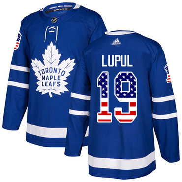 Personalized Youth Toronto Maple Leafs #19 Joffrey Lupul Blue Home Authentic USA Flag Stitched NHL Jersey