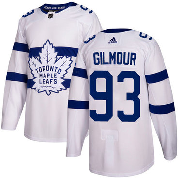 Personalized Youth Toronto Maple Leafs #93 Doug Gilmour White Authentic 2018 Stadium Series Stitched NHL Jersey