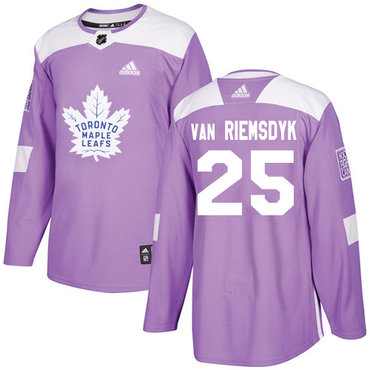Personalized Youth Toronto Maple Leafs #25 James Van Riemsdyk Purple Authentic Fights Cancer Stitched NHL Jersey