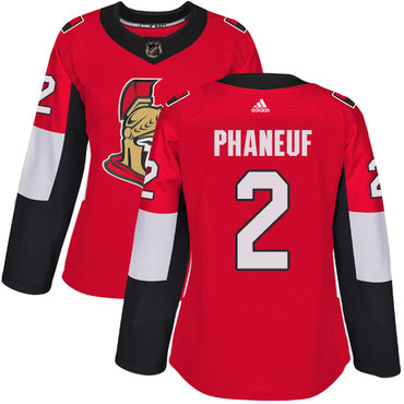 Personalized Women’s Ottawa Senators #2 Dion Phaneuf Red Home Authentic Stitched NHL Jersey