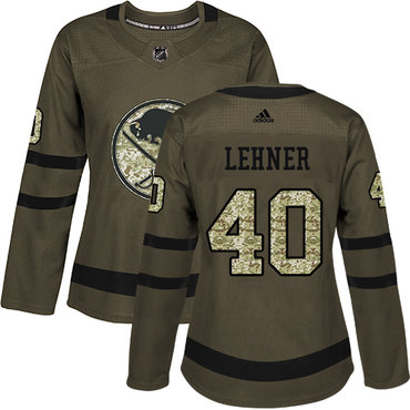 Personalized Sabres #40 Robin Lehner Green Salute to Service Stitched NHL Jersey
