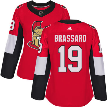 Personalized Women’s Ottawa Senators #19 Derick Brassard Red Home Authentic Stitched NHL Jersey