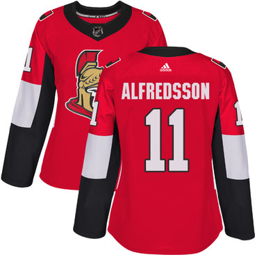 Personalized Women’s Ottawa Senators #11 Daniel Alfredsson Red Home Authentic Stitched NHL Jersey