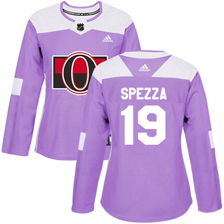 Personalized Women’s Ottawa Senators #19 Jason Spezza Purple Authentic Fights Cancer Stitched NHL Jersey