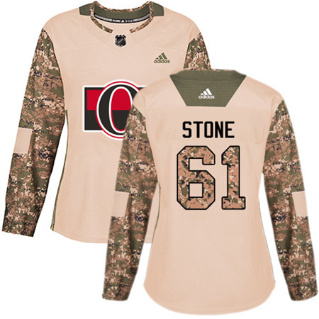 Personalized Women’s Ottawa Senators #61 Mark Stone Camo Authentic 2017 Veterans Day Stitched NHL Jersey
