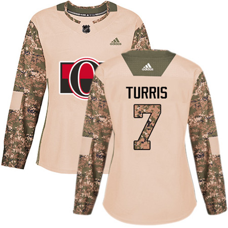 Personalized Women’s Ottawa Senators #7 Kyle Turris Camo Authentic 2017 Veterans Day Stitched NHL Jersey