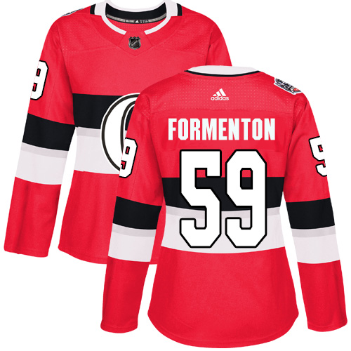 Personalized Women’s Ottawa Senators Alex Formenton Authentic Red Jersey NHL #59 2017 100 Classic