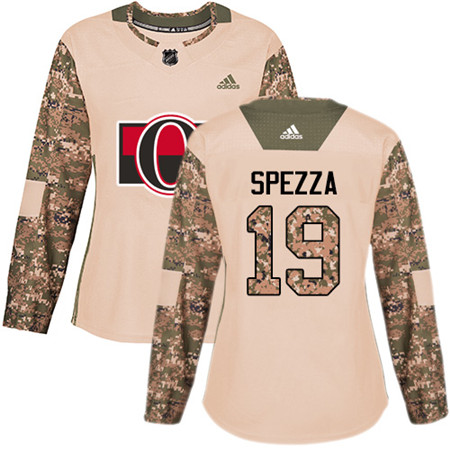 Personalized Women’s Ottawa Senators #19 Jason Spezza Camo Authentic 2017 Veterans Day Stitched NHL Jersey