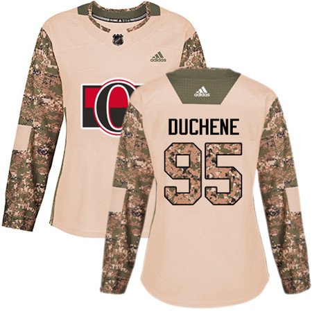 Personalized Women’s Ottawa Senators #95 Matt Duchene Camo Authentic 2017 Veterans Day Stitched NHL Jersey