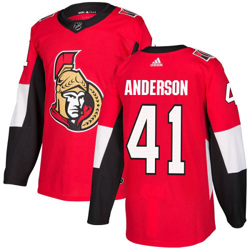 Personalized Youth Ottawa Senators #41 Craig Anderson Red Home Authentic Stitched NHL Jersey