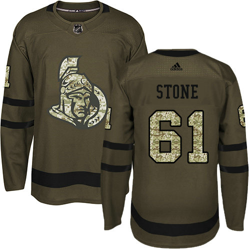Personalized Youth Ottawa Senators #61 Mark Stone Green Salute to Service Stitched NHL Jersey