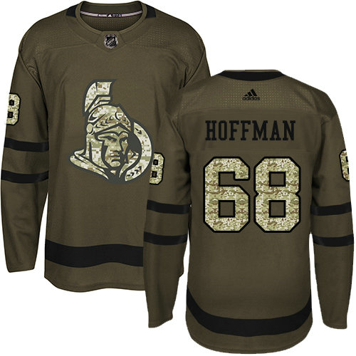 Personalized Youth Ottawa Senators #68 Mike Hoffman Green Salute to Service Stitched NHL Jersey