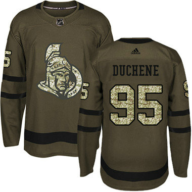 Personalized Youth Ottawa Senators #95 Matt Duchene Green Salute to Service Stitched NHL Jersey