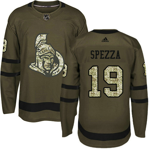 Personalized Youth Ottawa Senators #19 Jason Spezza Green Salute to Service Stitched NHL Jersey