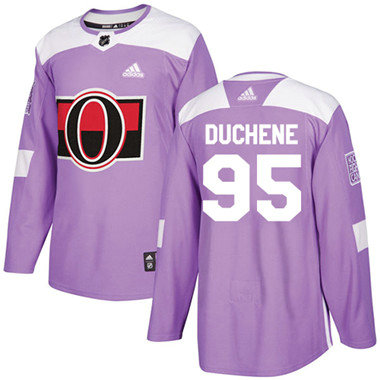 Personalized Youth Ottawa Senators #95 Matt Duchene Purple Authentic Fights Cancer Stitched NHL Jersey