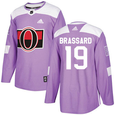 Personalized Youth Ottawa Senators #19 Derick Brassard Purple Authentic Fights Cancer Stitched NHL Jersey