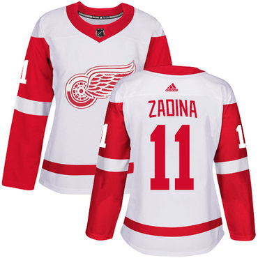 Personalized Women’s Detroit Red Wings #11 Filip Zadina Authentic White Away Jersey