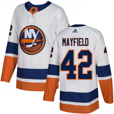 Personalized Youth New York Islanders #42 Scott Mayfield Reebok White Away Authentic NHL Jersey