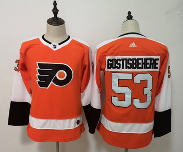 Personalized Women’s Philadelphia Flyers #53 Shayne Gostisbehere Orange Jersey